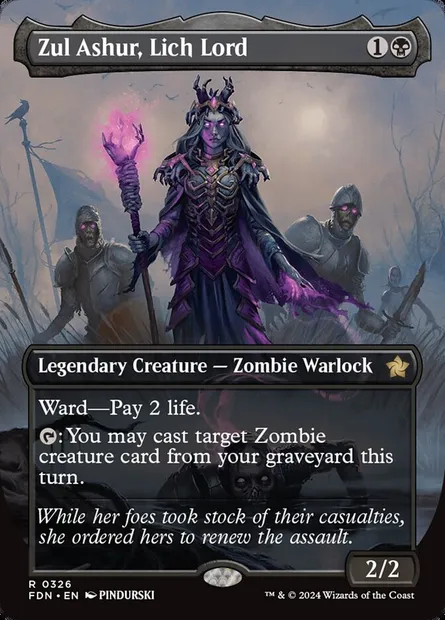 Zul Ashur, Lich Lord, Magic card FDN 326 — Foundations set