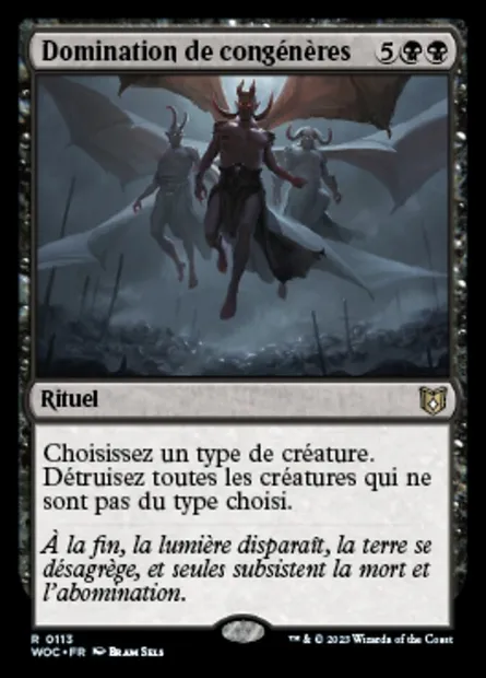 Domination de congénères, carte Magic WOC 113 — extension Wilds of Eldraine Commander