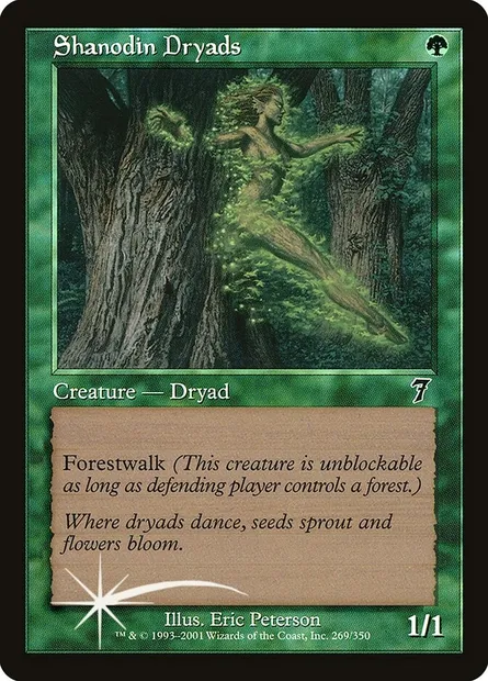 Shanodin Dryads, Magic card 7ED 269★ — Seventh Edition set