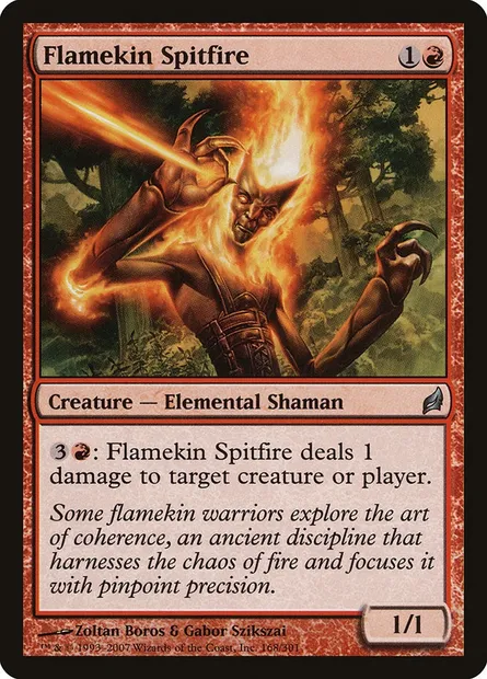 Flamekin Spitfire, Magic card LRW 168 — Lorwyn set