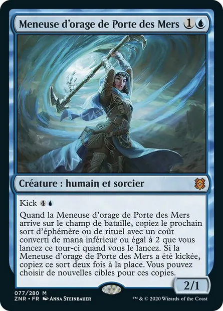 Meneuse d'orage de Porte des Mers, carte Magic ZNR 77 — extension Renaissance de Zendikar