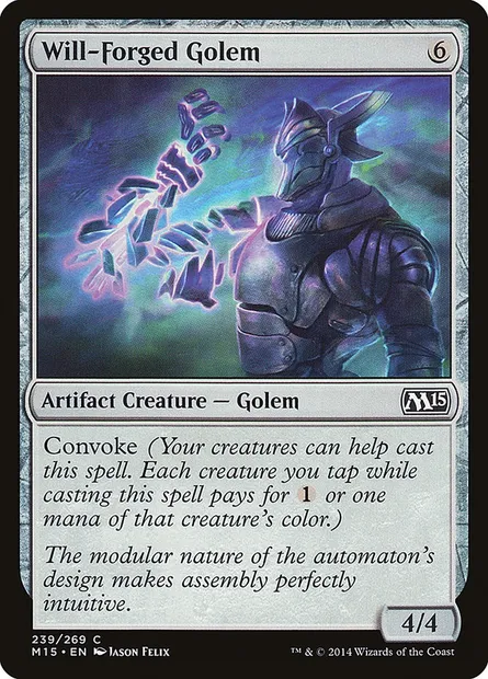 Will-Forged Golem, Magic card M15 239 — Magic 2015 set