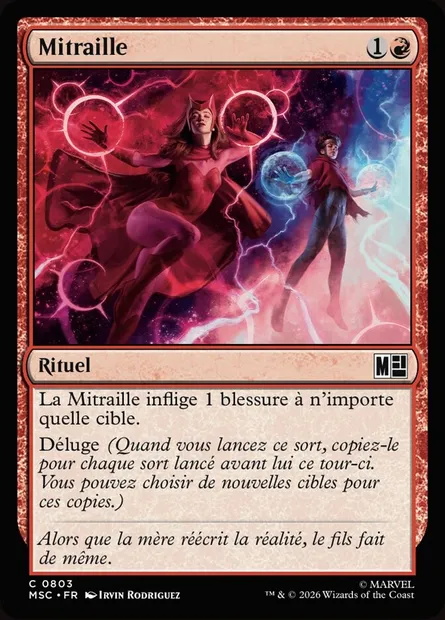 Mitraille, carte Magic MSC 803 — extension Marvel Super Heroes Commander