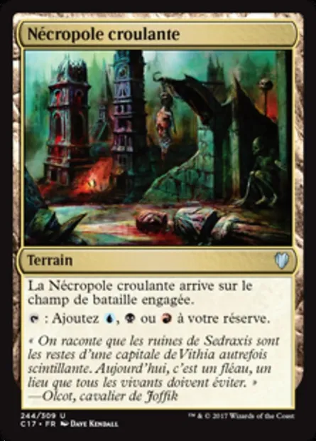 Nécropole croulante, carte Magic C17 244 — extension Commander 2017