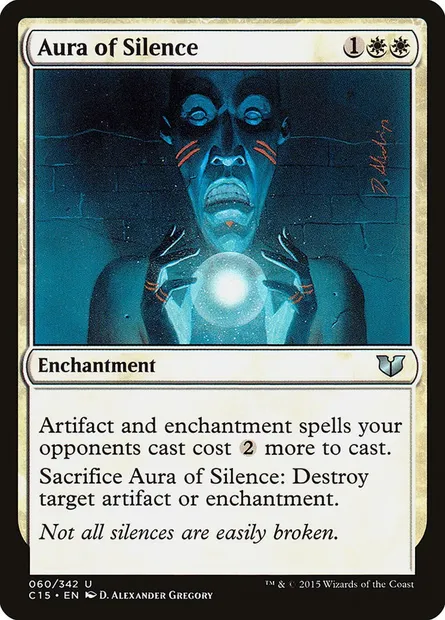 Aura of Silence, Magic card C15 60 — Commander 2015 set