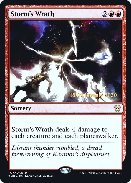 Storm's Wrath, Magic card PTHB 157s — Theros Beyond Death Promos set