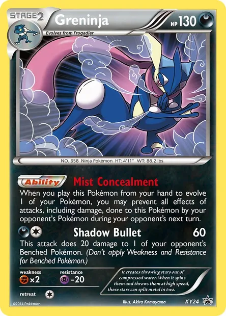 Greninja, Pokémon card XY 24 — XY Black Star Promos set