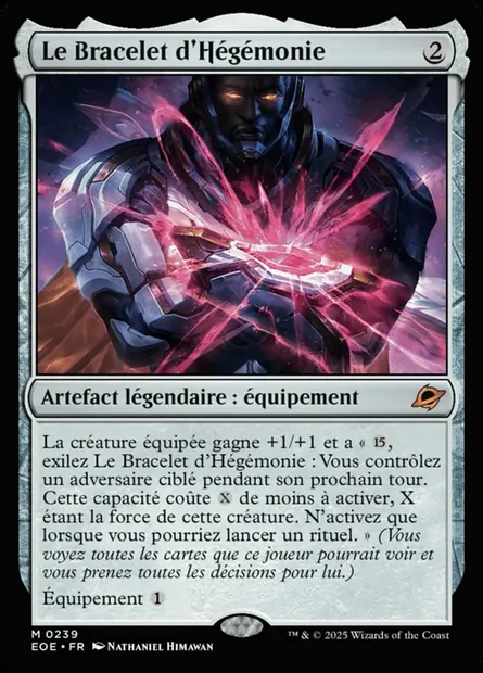 Le Bracelet d'Hégémonie, carte Magic EOE 239 — extension Edge of Eternities