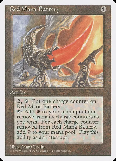 Red Mana Battery, Magic card 4ED 343 — Fourth Edition set