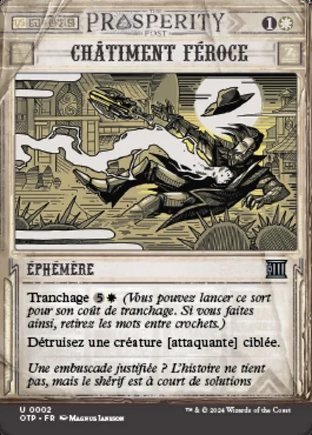 Châtiment féroce, carte Magic OTP 2 — extension Breaking News