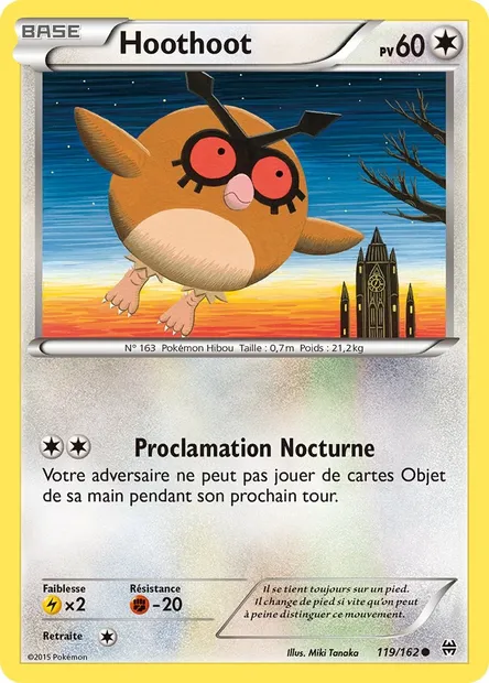 Hoothoot, carte Pokémon BKT 119 — extension Impulsion Turbo