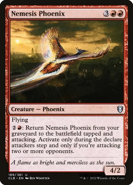 Nemesis Phoenix, Magic card CLB 189 — Commander Legends: Battle for Baldur's Gate set