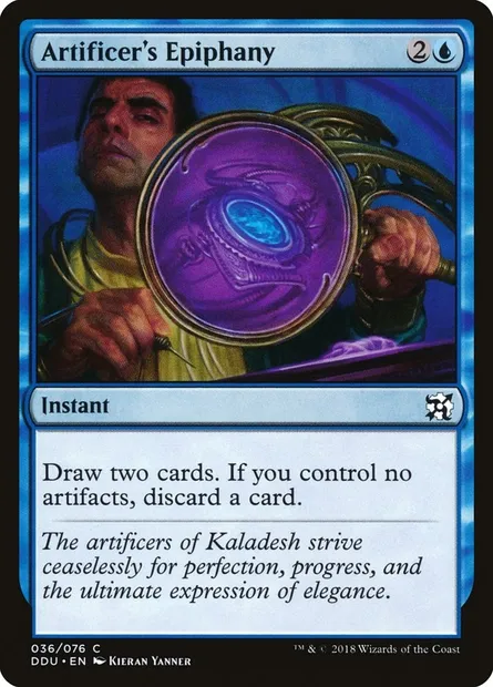 Artificer's Epiphany, Magic card DDU 36 — Duel Decks: Elves vs. Inventors set