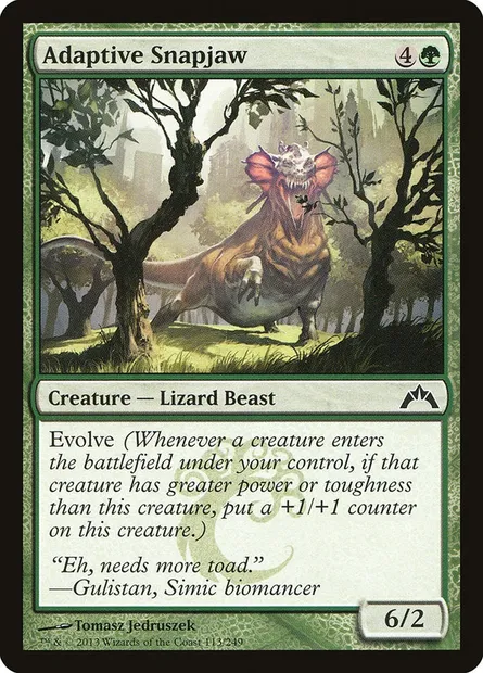 Adaptive Snapjaw, Magic card GTC 113 — Gatecrash set