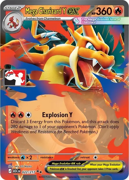 Mega Charizard Y ex, Pokémon card PPS 022-5 — Play! Pokémon Prize Pack Series set
