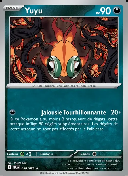 Yuyu, carte Pokémon PBL 059 — extension Nuit Noire