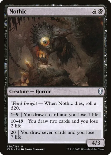 Nothic, Magic card CLB 138 — Commander Legends: Battle for Baldur's Gate set