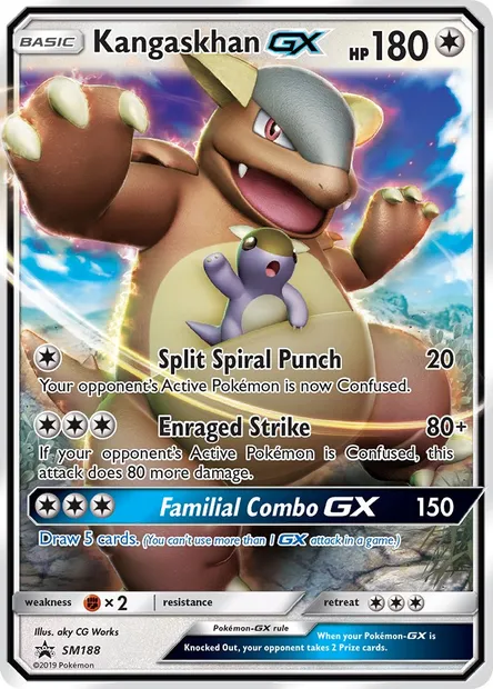 Kangourex GX, carte Pokémon SM 188 — extension Promo SM