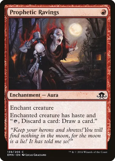 Prophetic Ravings, Magic card EMN 139 — Eldritch Moon set