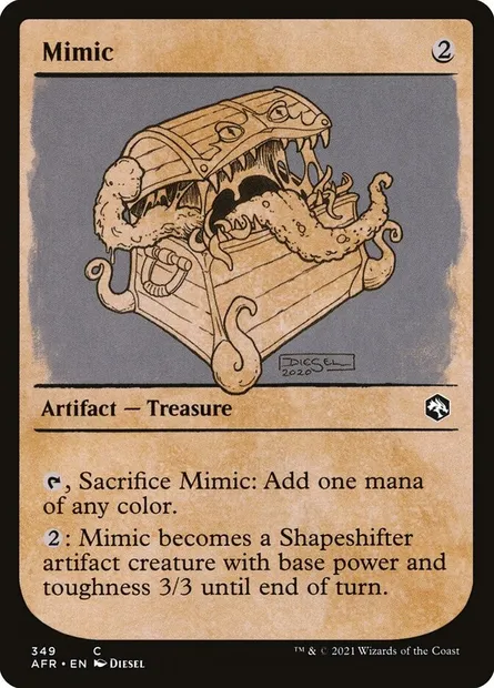 Mimic, Magic card AFR 349 — Adventures in the Forgotten Realms set