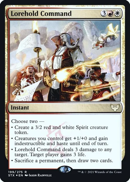 Lorehold Command, Magic card PSTX 199s — Strixhaven: School of Mages Promos set