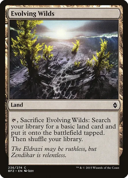 Evolving Wilds, Magic card BFZ 236 — Battle for Zendikar set