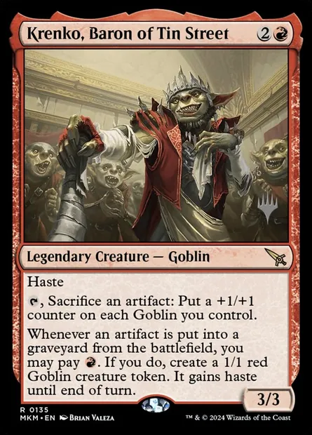 Krenko, magnat de la rue d'étain, carte Magic PMKM 135p — extension Murders at Karlov Manor Promos
