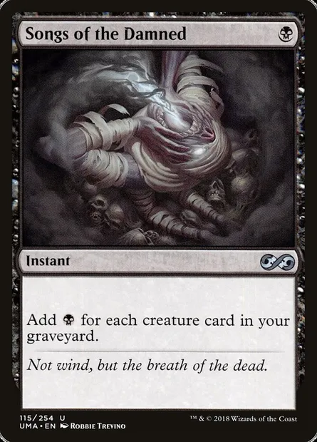 Chants des damnés, carte Magic UMA 115 — extension Ultimate Masters