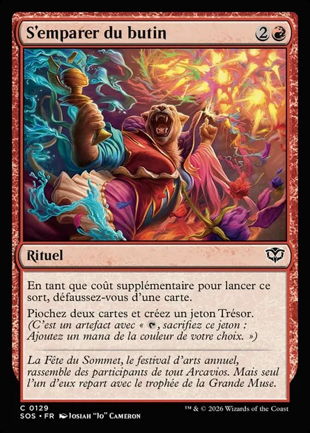 S'emparer du butin, carte Magic SOS 129 — extension Secrets of Strixhaven
