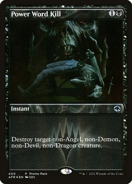Power Word Kill, Magic card AFR 400 — Adventures in the Forgotten Realms set