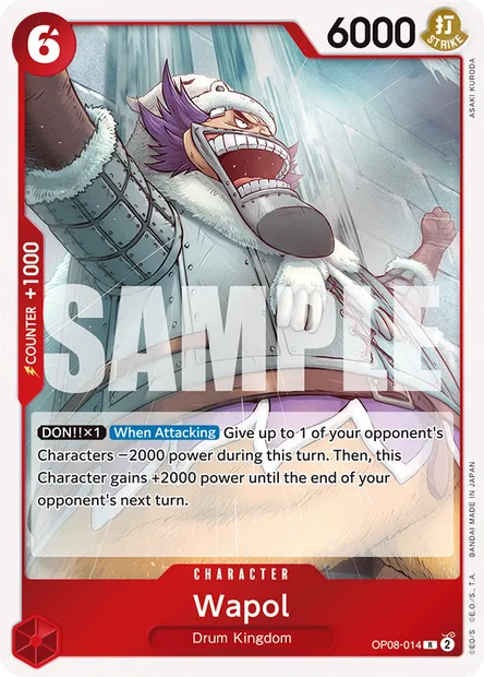 Wapol, One Piece card OP08-014 — TWO LEGENDS set