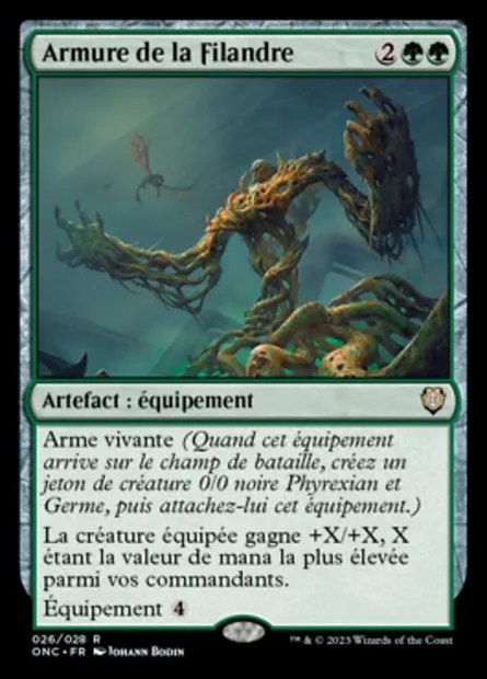 Armure de la Filandre, carte Magic ONC 26 — extension Phyrexia: All Will Be One Commander