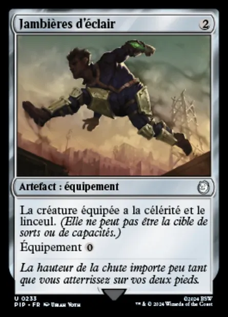 Jambières d'éclair, carte Magic PIP 233 — extension Fallout