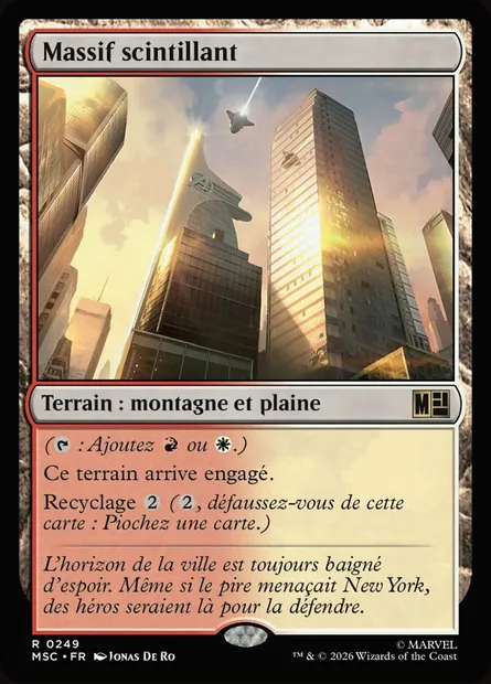 Massif scintillant, carte Magic MSC 249 — extension Marvel Super Heroes Commander
