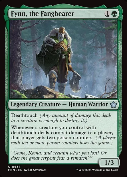 Fynn, the Fangbearer, Magic card FDN 637 — Foundations set