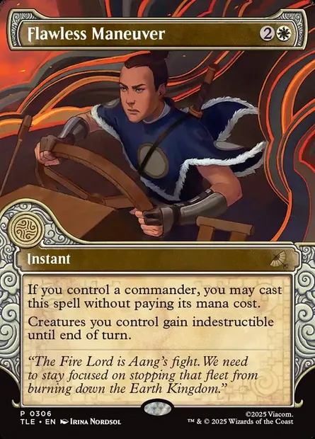 Manœuvre irréprochable, carte Magic TLE 306 — extension Avatar: The Last Airbender Eternal