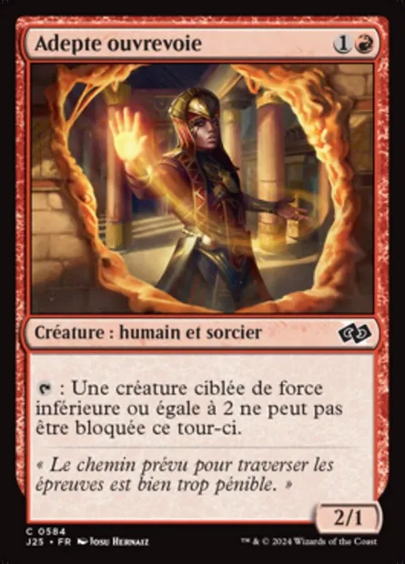 Adepte ouvrevoie, carte Magic J25 584 — extension Foundations Jumpstart