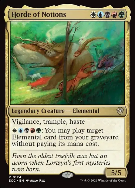 Horde of Notions, Magic card ECC 124 — Lorwyn Eclipsed Commander set