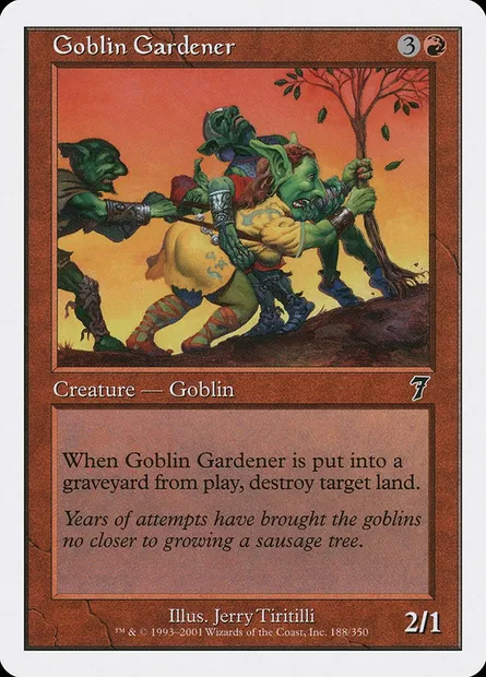 Jardinier gobelin, carte Magic 7ED 188 — extension Septième Edition