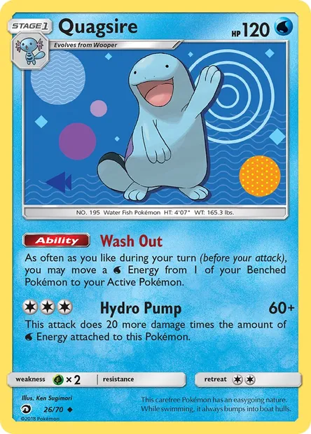 Quagsire, Pokémon card DRM 26 — Dragon Majesty set