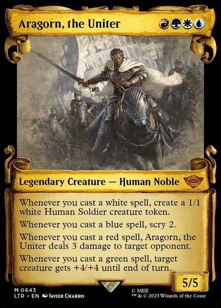 Aragorn, the Uniter, Magic card LTR 643 — The Lord of the Rings: Tales of Middle-earth set