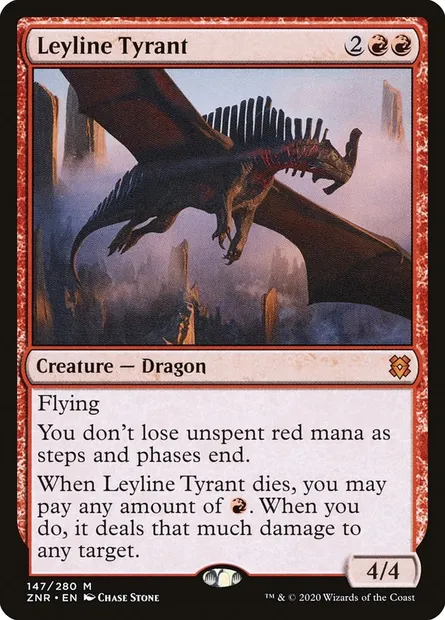 Leyline Tyrant, Magic card ZNR 147 — Zendikar Rising set