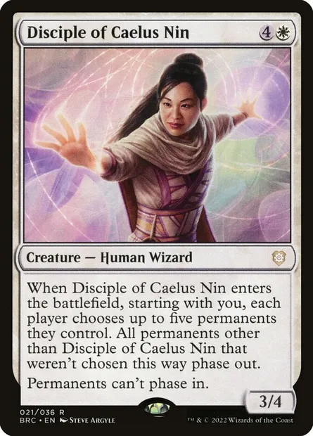 Disciple de Caelus Nin, carte Magic BRC 21 — extension The Brothers' War Commander