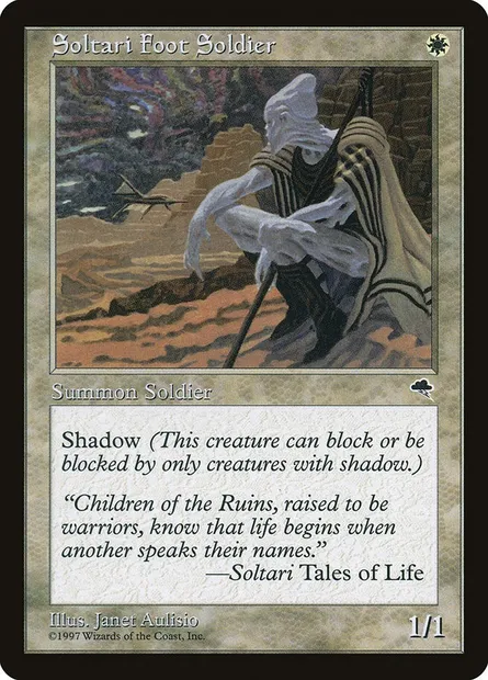Fantassin soltari, carte Magic TMP 43 — extension Tempête
