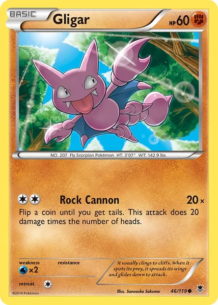 Gligar, Pokémon card PHF 46 — Phantom Forces set