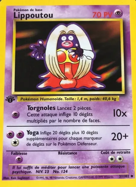 Lippoutou, carte Pokémon BS 31 — extension Set de Base