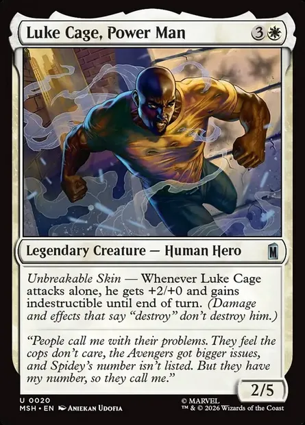 Luke Cage, Power Man, Magic card MSH 20 — Marvel Super Heroes set