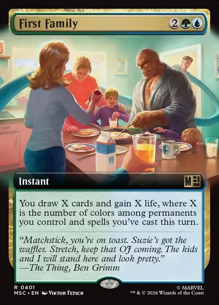 First Family, Magic card MSC 401 — Marvel Super Heroes Commander set