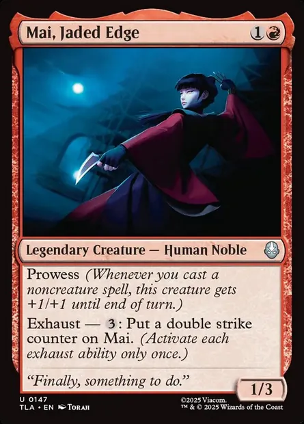 Mai, Jaded Edge, Magic card TLA 147 — Avatar: The Last Airbender set