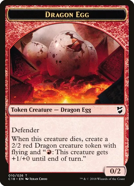 Dragon Egg, Magic card TC18 10 — Commander 2018 Tokens set